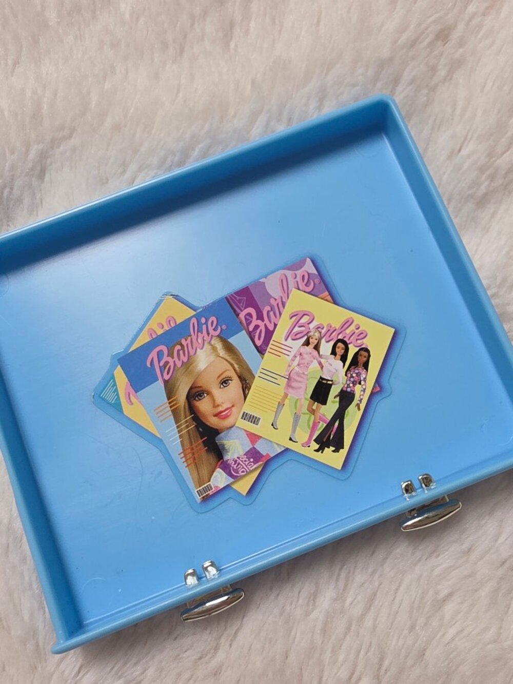 Vintage 2003 Barbie Decor Living Room Coffee Table Blue Replacement Drawer Part